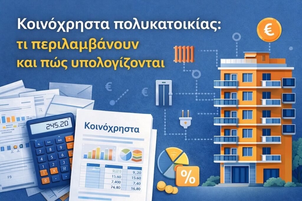 πώς υπολογίζονται τα κοινόχρηστα